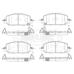 Brake Pad Set BORG & BECK BBP2833 OE Ref 45022 TRT J01