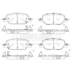 Brake Pad Set BORG & BECK BBP2834 OE Ref 43022 TNY E00