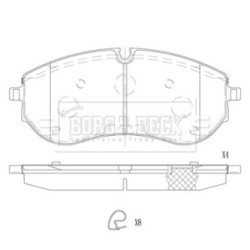 Brake Pad Set BORG & BECK BBP2837 OE Ref 2N0 698 151B BORG & BECK