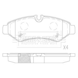 Brake Pad Set BORG & BECK BBP2839 OE Ref 910 420 36 00