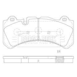 Brake Pad Set BORG & BECK BBP2840 OE Ref 31408076 BORG & BECK
