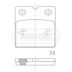 Brake Pad Set BORG & BECK BBP2846 OE Ref 100346000D BORG & BECK