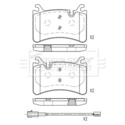 Brake Pad Set BORG & BECK BBP2849 OE Ref 77367667 BORG & BECK