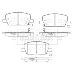 Brake Pad Set BORG & BECK BBP2850 OE Ref 84856629