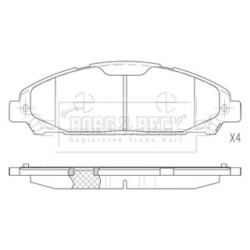 Brake Pad Set BORG & BECK BBP2852 OE Ref 2043806 BORG & BECK