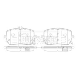 Brake Pad Set BORG & BECK BBP2853 OE Ref A000 420 71 00 BORG & BECK