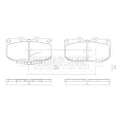 Brake Pad Set BORG & BECK BBP2858 OE Ref 04465 52360 BORG & BECK