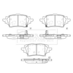 Brake Pad Set BORG & BECK BBP2860 OE Ref 04466 F4010 BORG & BECK