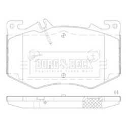 Brake Pad Set BORG & BECK BBP2865 OE Ref 0004208302 BORG & BECK