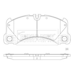 Brake Pad Set BORG & BECK BBP2866 OE Ref 971698151AB