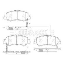 Brake Pad Set BORG & BECK BBP2872 OE Ref 4605B607 BORG & BECK