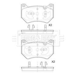 Brake Pad Set BORG & BECK BBP2876 OE Ref 80A 698 151 F