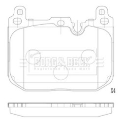 Brake Pad Set BORG & BECK BBP2878 OE Ref 34 10 6 889 266