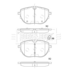 Brake Pad Set BORG & BECK BBP2881 OE Ref 7LA 698 151