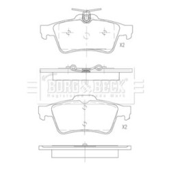 Brake Pad Set BORG & BECK BBP2883 OE Ref 2271380