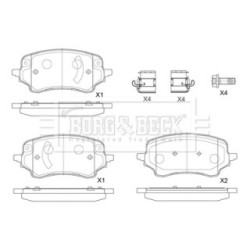 Brake Pad Set BORG & BECK BBP2885 OE Ref 2425653