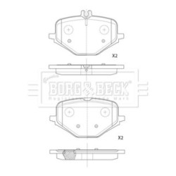Brake Pad Set BORG & BECK BBP2888 OE Ref A 000 420 5202