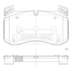 Brake Pad Set BORG & BECK BBP2890 OE Ref 000 420 24 05