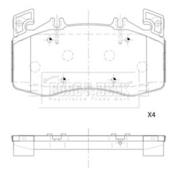 Brake Pad Set BORG & BECK BBP2892 OE Ref 000 420 36 04