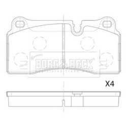 Brake Pad Set BORG & BECK BBP2893 OE Ref 34 21 8 091 600