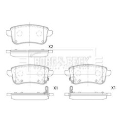 Brake Pad Set BORG & BECK BBP2894 OE Ref 440606659R