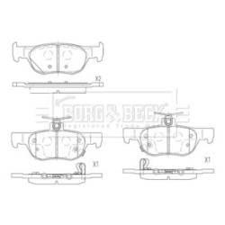 Brake Pad Set BORG & BECK BBP2897 OE Ref BDYS2643Z BORG & BECK