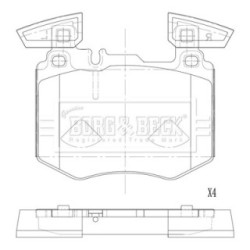 Brake Pad Set BORG & BECK BBP2898 OE Ref 000 420 74 02