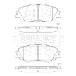 Brake Pad Set BORG & BECK BBP2899 OE Ref 04465-12670