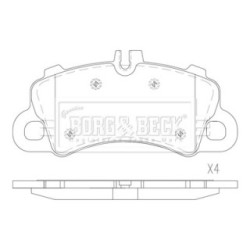Brake Pad Set BORG & BECK BBP2900 OE Ref 9Y0 698 151