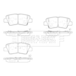 Brake Pad Set BORG & BECK BBP2901 OE Ref 583023XA30