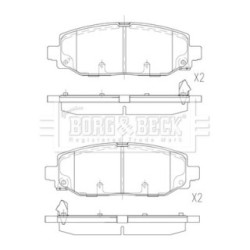 Brake Pad Set BORG & BECK BBP2902 OE Ref 68386838AA