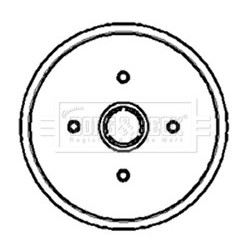 Brake Drum BORG & BECK BBR7001 OE Ref 171501615A