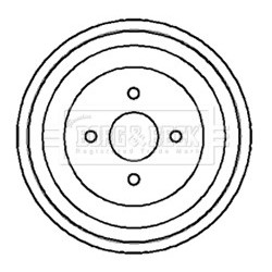 Brake Drum BORG & BECK BBR7004 OE Ref 34211117047