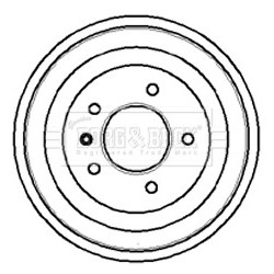 Brake Drum BORG & BECK BBR7018 OE Ref 8942268291