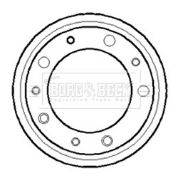 Brake Drum BORG & BECK BBR7029 OE Ref 591661