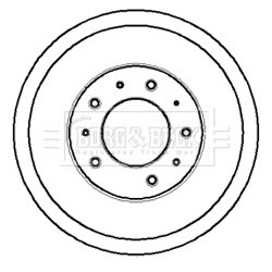 Brake Drum BORG & BECK BBR7032 OE Ref 522593