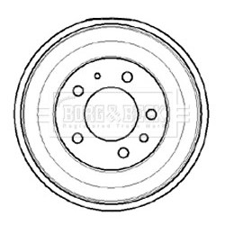 Brake Drum BORG & BECK BBR7036 BORG & BECK