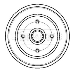 Brake Drum BORG & BECK BBR7044 OE Ref 418117