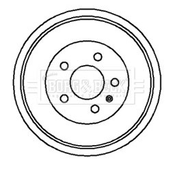 Brake Drum BORG & BECK BBR7045 OE Ref 1J0 609 617 B