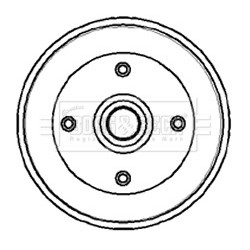 Brake Drum BORG & BECK BBR7051 OE Ref 113 501 615 J