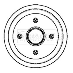 Brake Drum BORG & BECK BBR7055 OE Ref 1017668