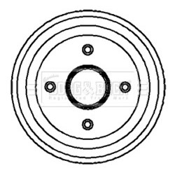 Brake Drum BORG & BECK BBR7068 OE Ref 7700752363