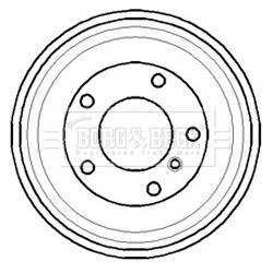 Brake Drum BORG & BECK BBR7069 OE Ref 34211159486