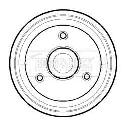 Brake Drum BORG & BECK BBR7071 OE Ref 424742
