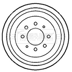 Brake Drum BORG & BECK BBR7076 OE Ref 7700421739