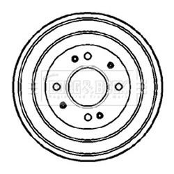 Brake Drum BORG & BECK BBR7078 OE Ref EGP1358