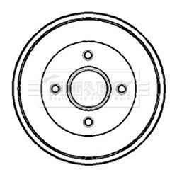 Brake Drum BORG & BECK BBR7079 OE Ref 7700783031