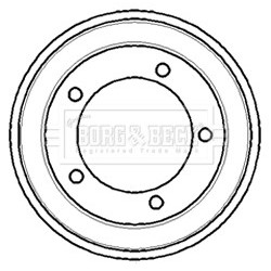 Brake Drum BORG & BECK BBR7083 OE Ref 82VB1126AA