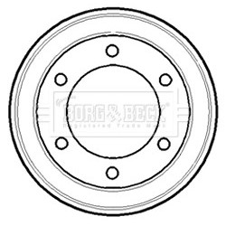 Brake Drum BORG & BECK BBR7084 OE Ref 6198026