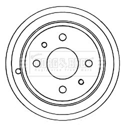 Brake Drum BORG & BECK BBR7086 OE Ref 46819776